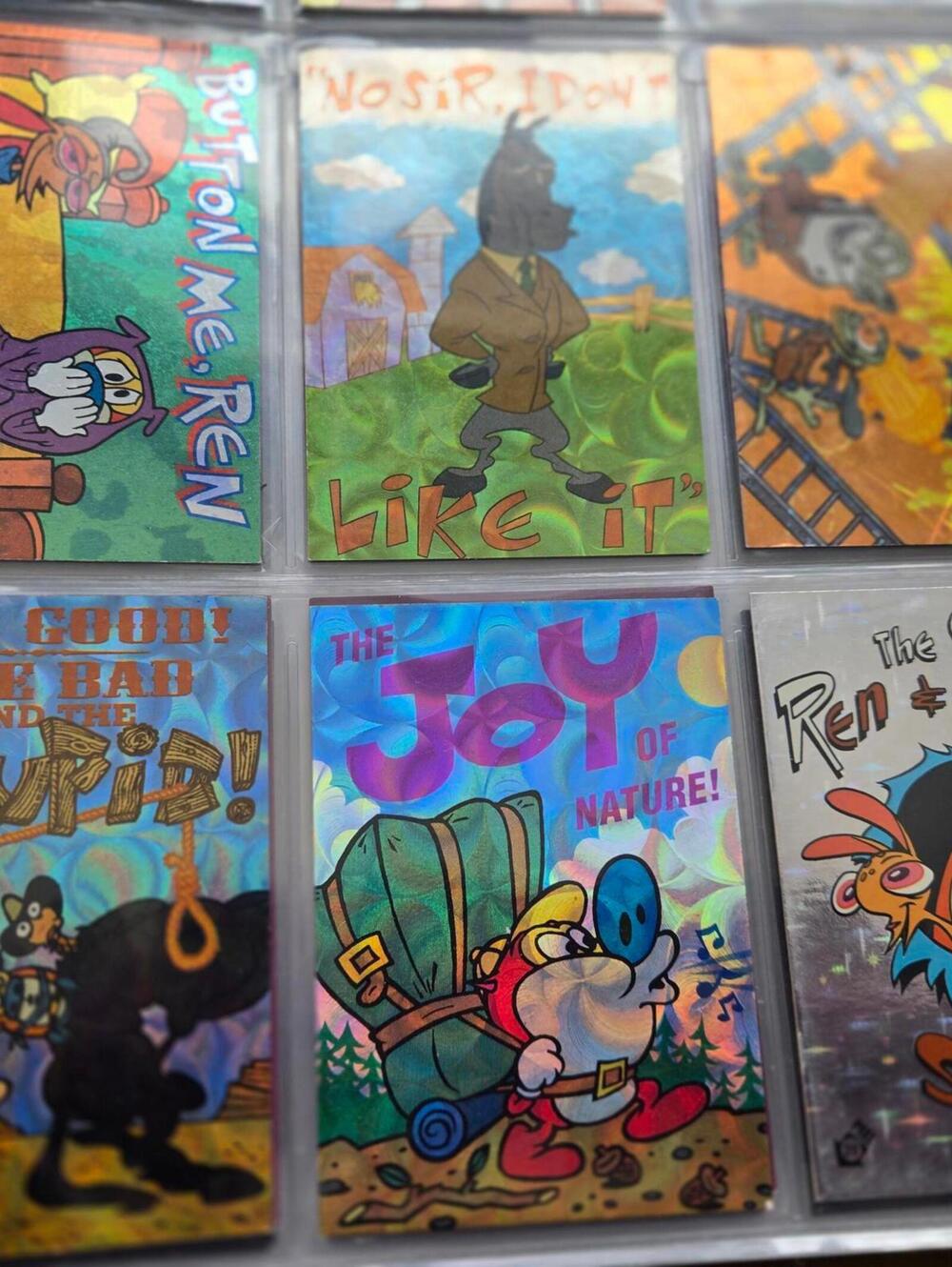 Trading Cards / 1993 Topps Ren & Stimpy Show / Prismatic Holos & Puzzle Backs